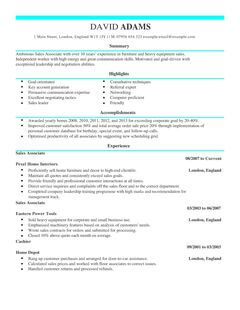 sales cv examples cv templates livecareer