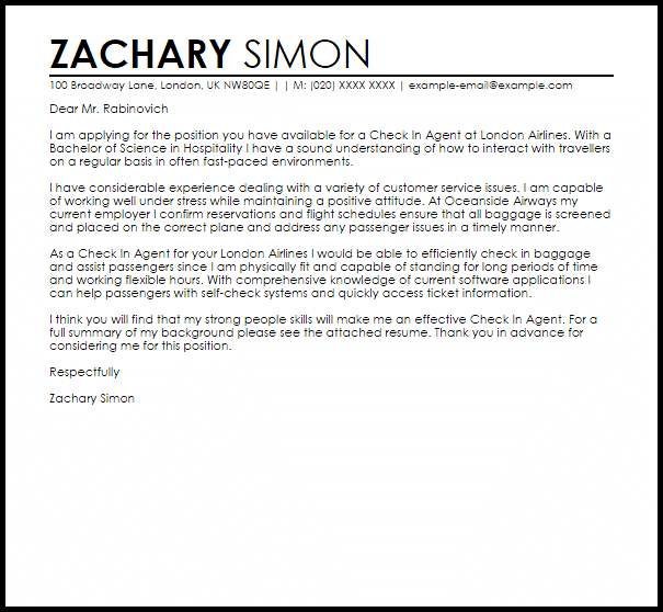 check in agent cover letter sample livecareer cover letter to literary agent