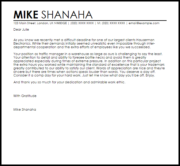 Thank You Letter To Staff For Hard Work Thank You Letter To Staff For Hard Work