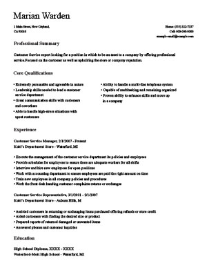 basic cv in english