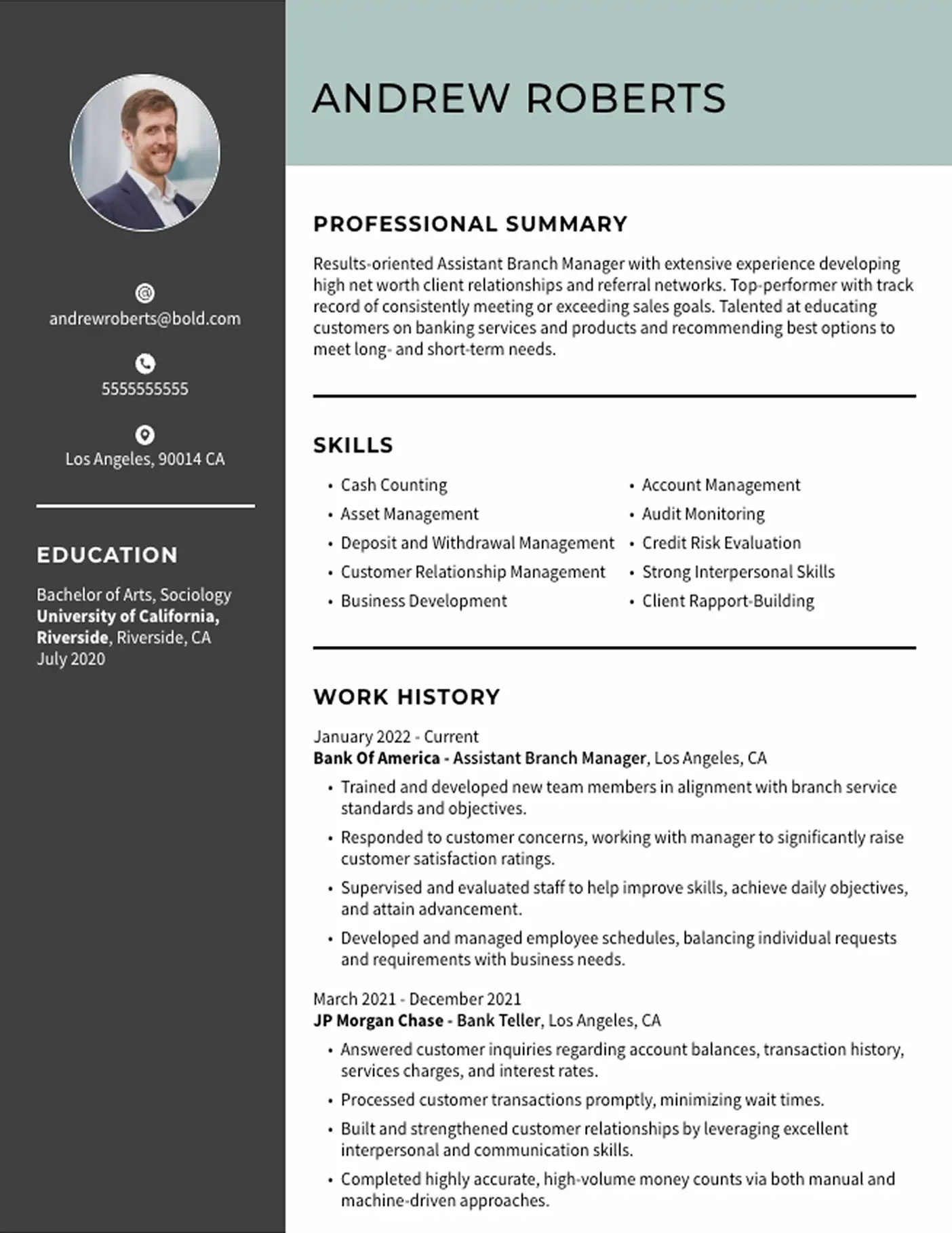 CV Example Gray